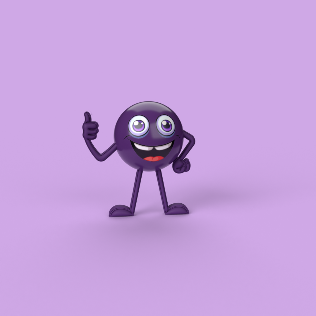 Animated Sphere Mascot – Thumbs Up